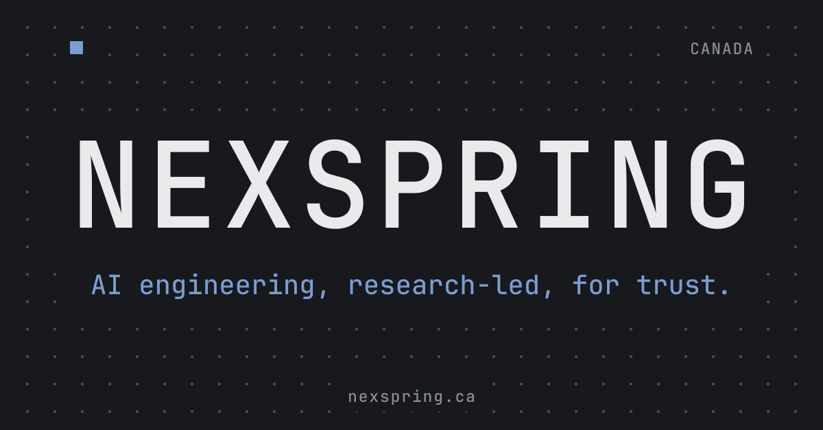 NexSpring card, dark, landscape