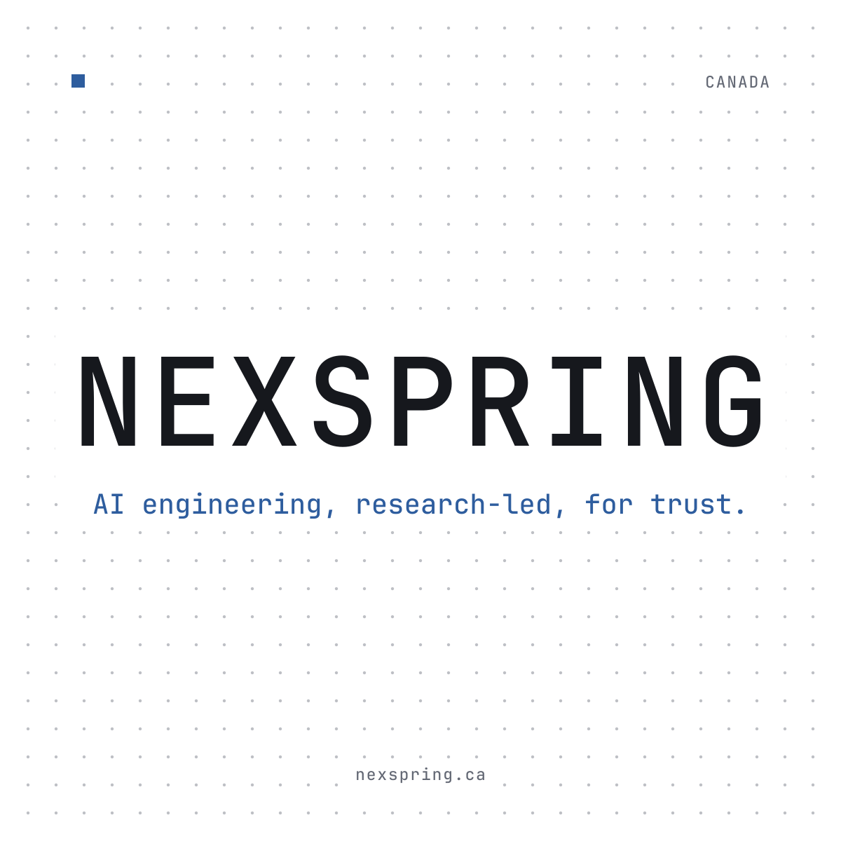 NexSpring card, light, square